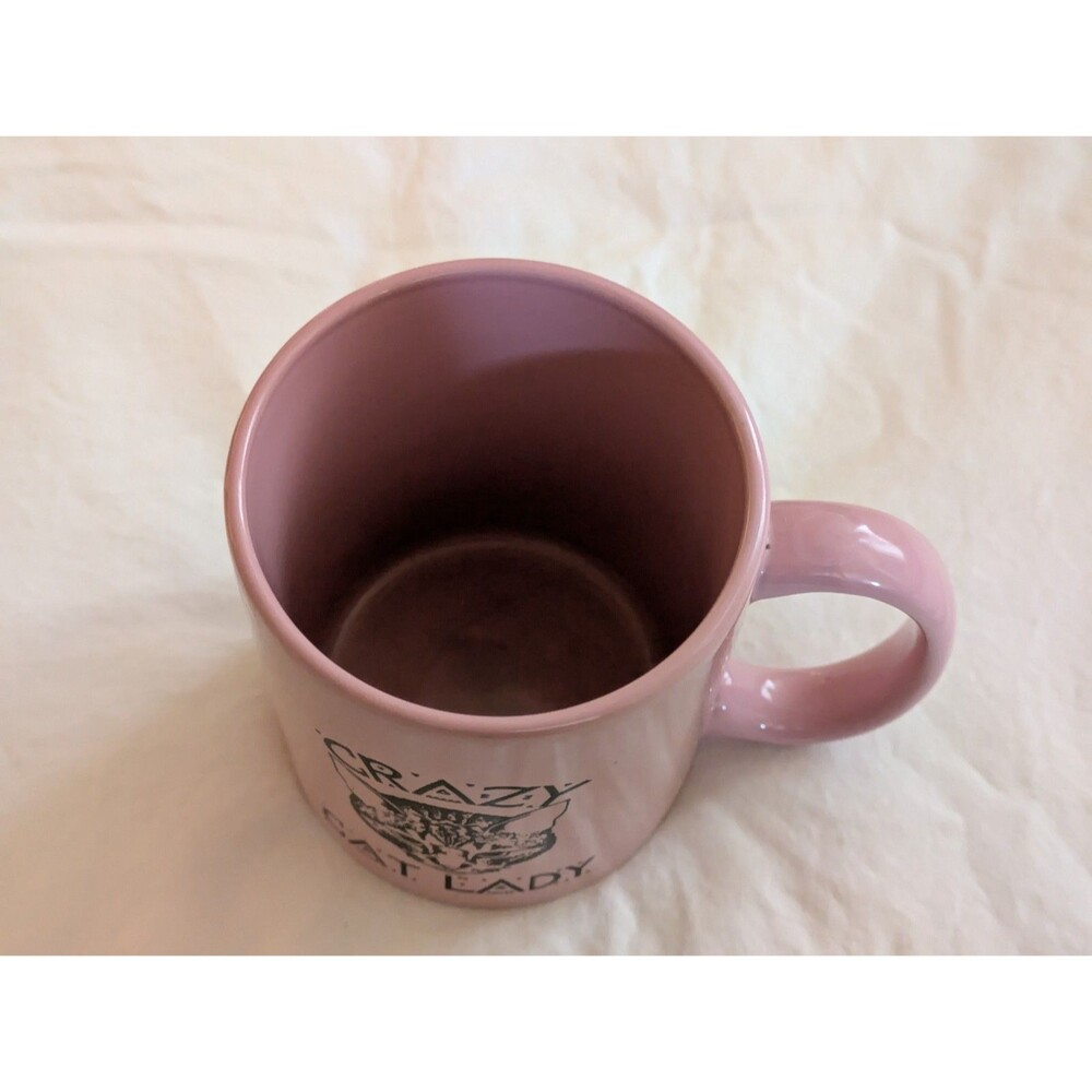 Crazy Cat Lady Coffee Mug Urban Outfitters Perfect Pink for Cat Lovers! - Picture 3 of 8